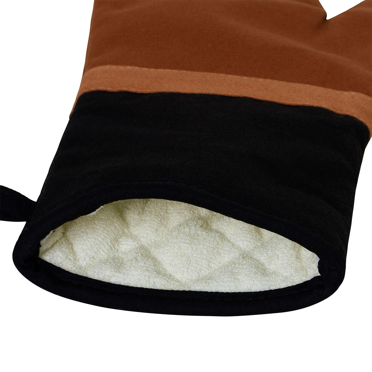 Selby Cotton Oven Mitt 34 x 15 cm Ginger & Black