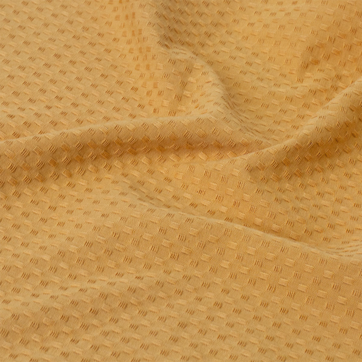 Waffle Set of 4 Cotton Tea Towels 50 x 70 cm Mustard