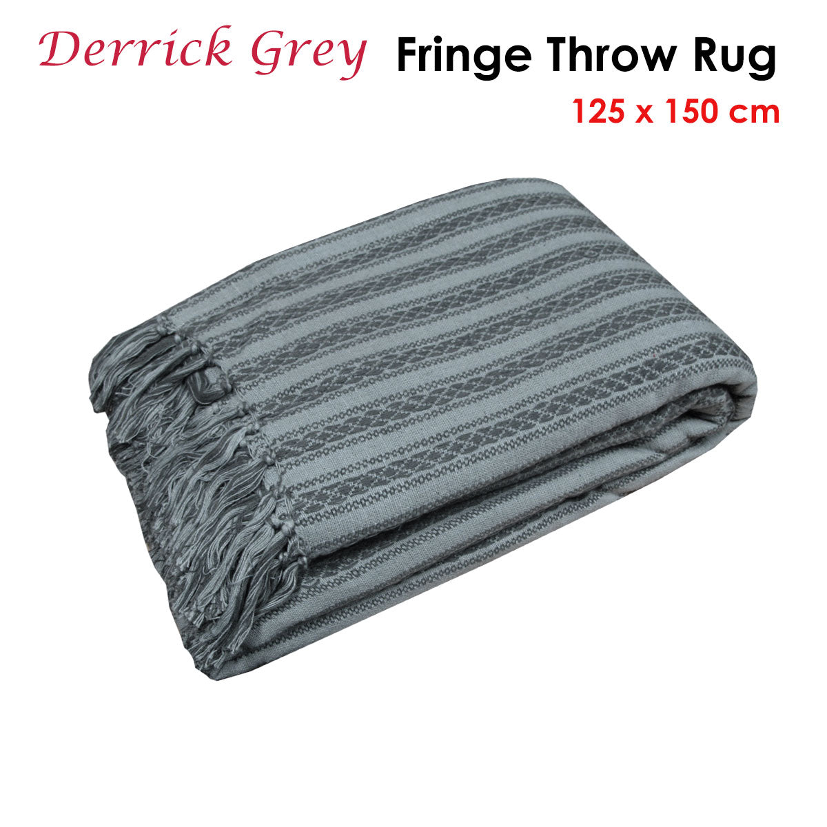 Derrick Grey Throw Rug