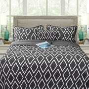 Ramesses Alena Charcoal 4 Pcs Ultrasonic Comforter Set Queen