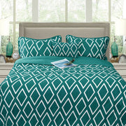 Ramesses Alena Teal 4 Pcs Ultrasonic Comforter Set Queen