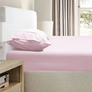 Ramesses 2000TC Bamboo Embossed Fitted Sheet Combo Set Pink King