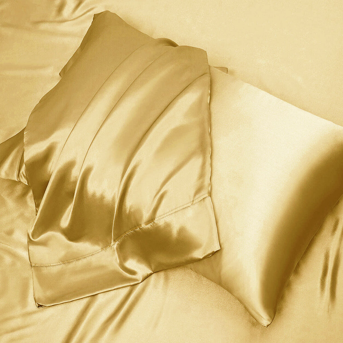 Casablanca Satin Fitted Sheet Combo Set Gold King