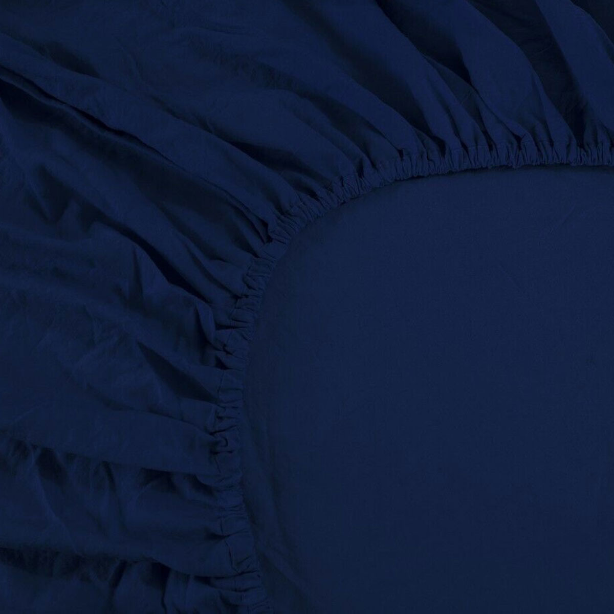 1000TC Linen Bamboo Fitted Sheet Combo Set Deep Blue King