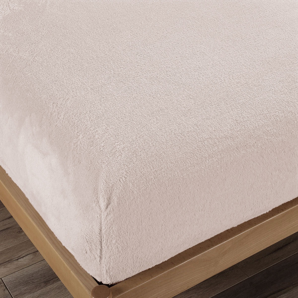 Teddy Fleece Fitted Sheet Combo Set Beige King Single