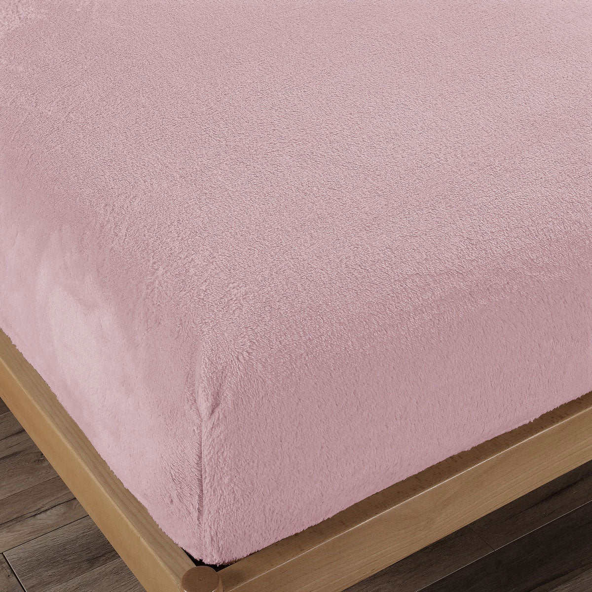 Teddy Fleece Fitted Sheet Combo Set Dusty Pink Queen