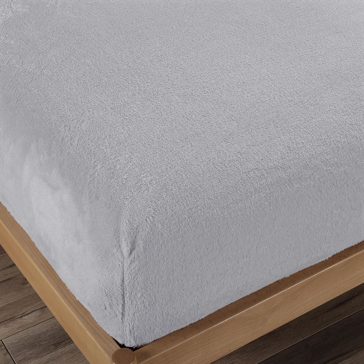 Teddy Fleece Fitted Sheet Combo Set Grey King Single