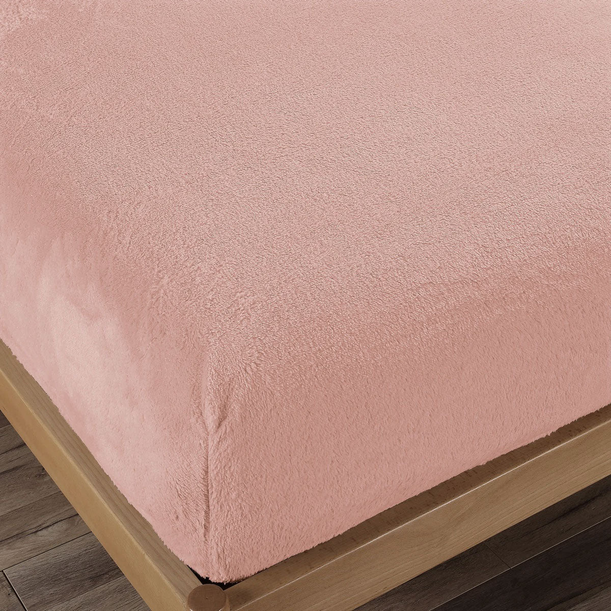 Teddy Fleece Fitted Sheet Combo Set Rose Pink King