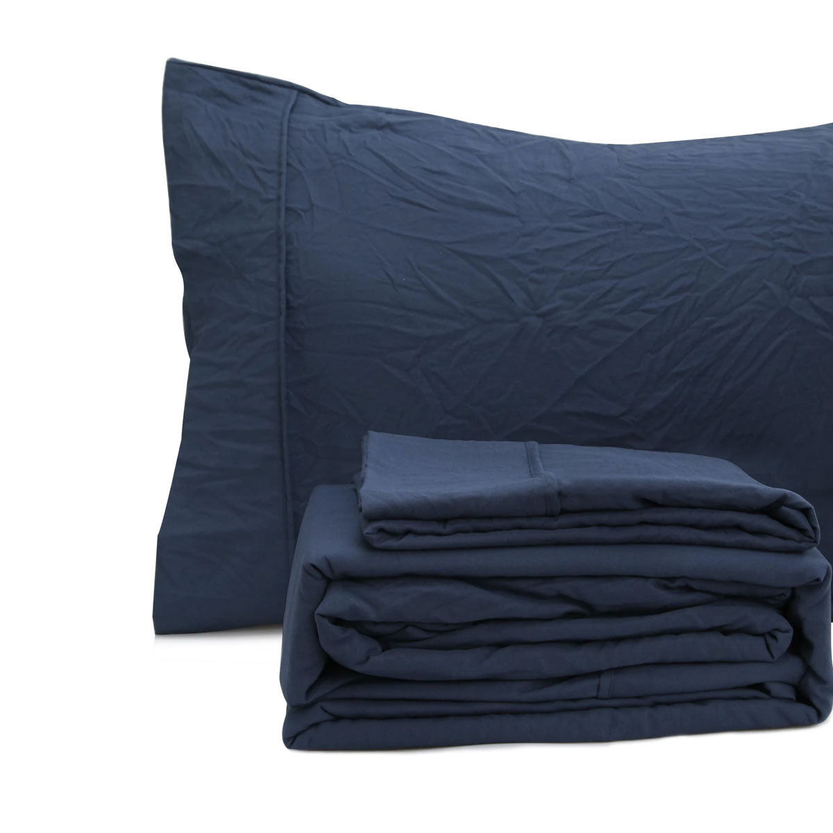 Jeans Pebble Wash Linen Look Alternative Sheet Set Queen