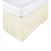 KINGDOM Box Pleated Valance Cream - QUEEN