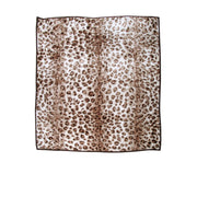 750gsm 3.5kg Double Layer Animal Print Faux Mink Blanket Queen 200x240 cm Brown Leopard