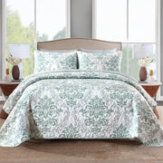 Minimalist Sleek Textured 3 Pc Bedspread & Pillow Cover Set