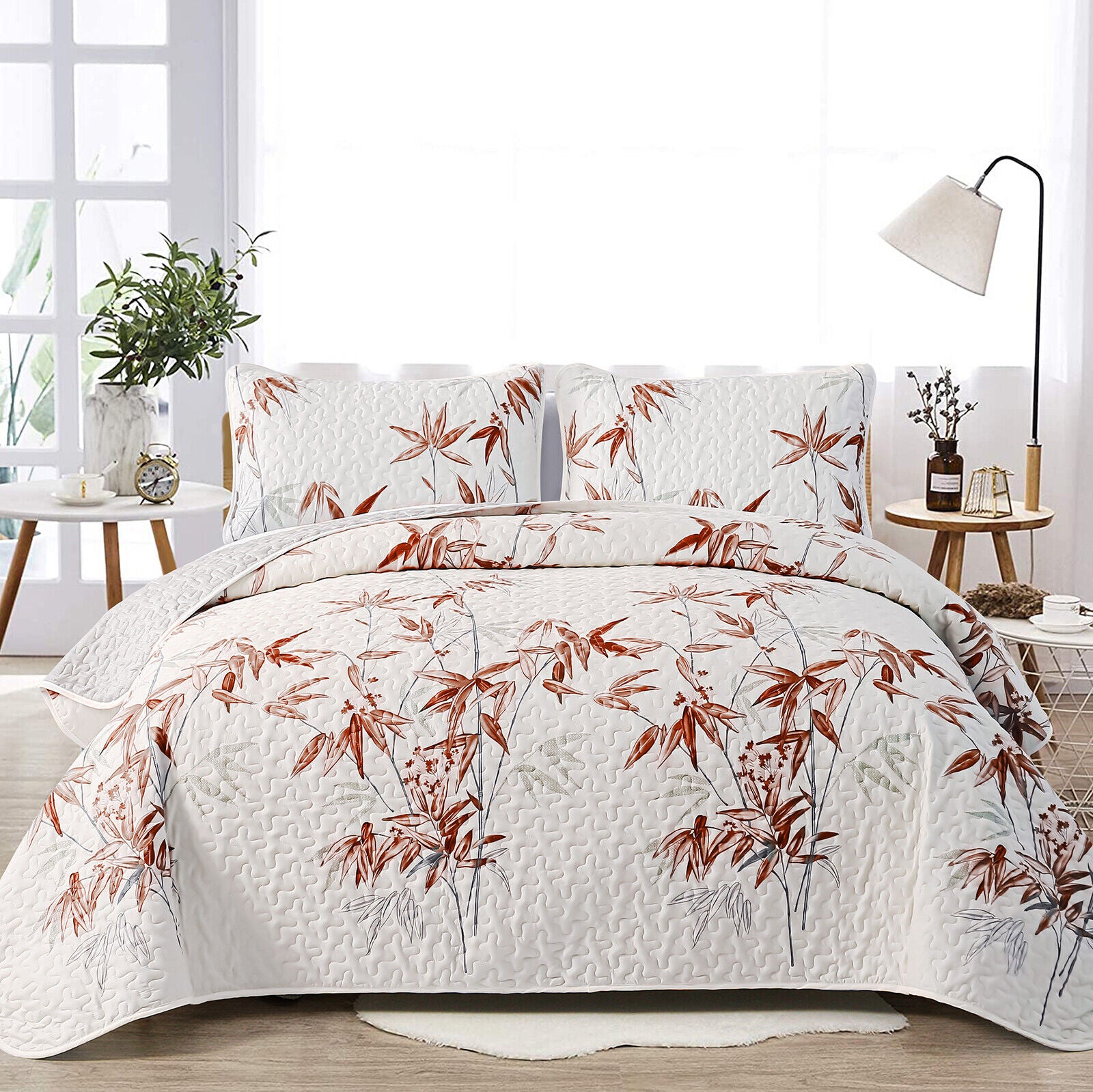 Sun-Kissed Daisy Dreamy Soft 3 Pc Bedspread & Pillow Cover Set