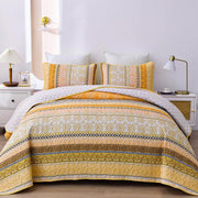 Classic Paisley Bloom Lightweight 3 Pc Bedspread & Pillow Cover Set