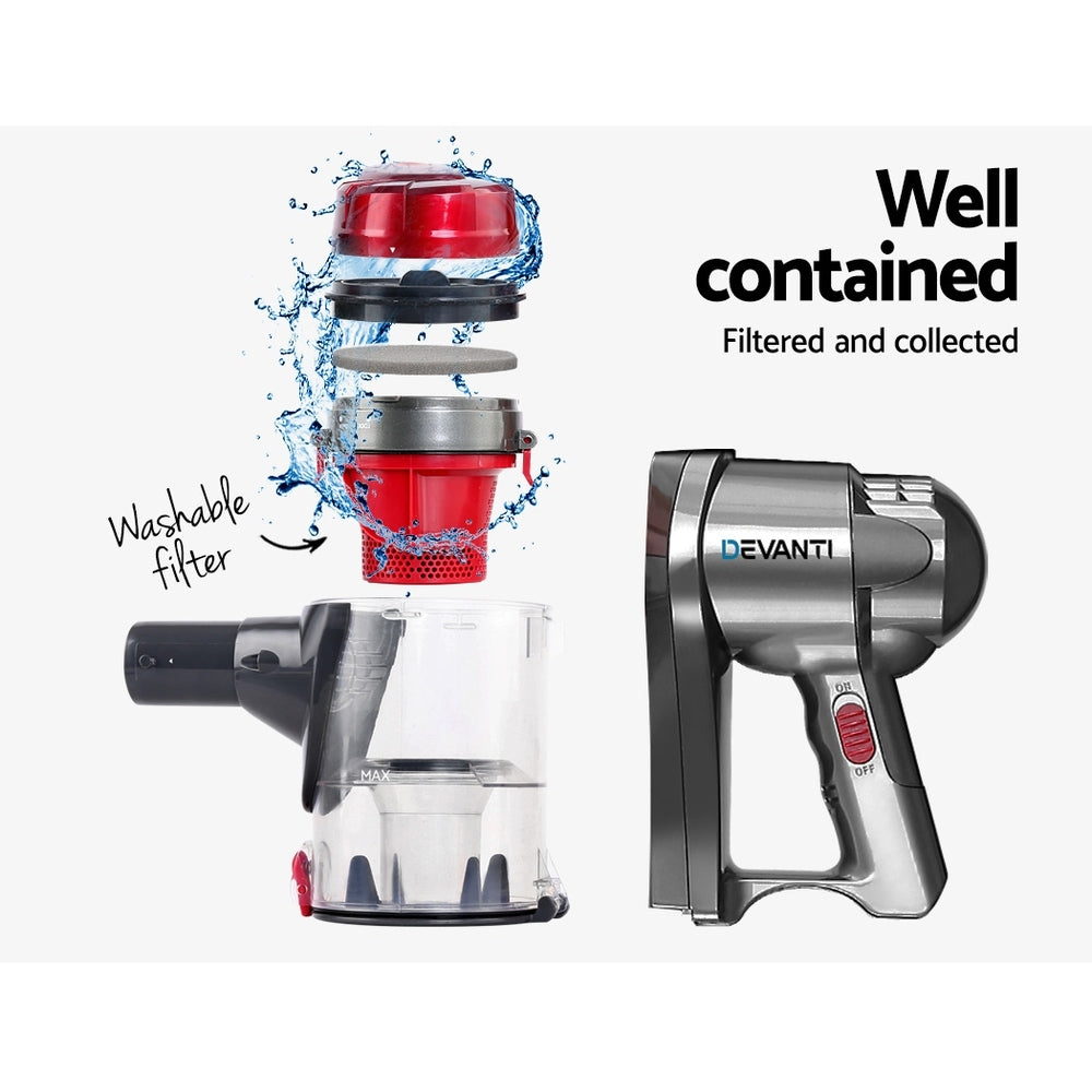 Stick Vacuum Cleaner Handheld Corded 450W Red