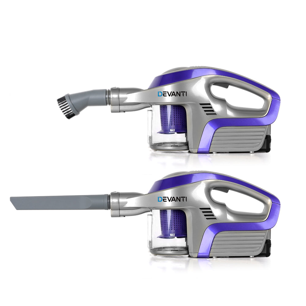 Stick Vacuum Cleaner Bagless Cordless 150W Purple
