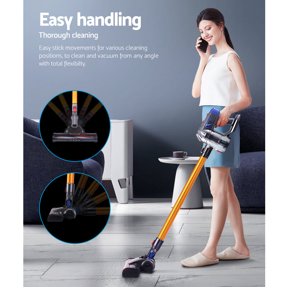 Stick Vacuum Cleaner Bagless Cordless 150W Gold