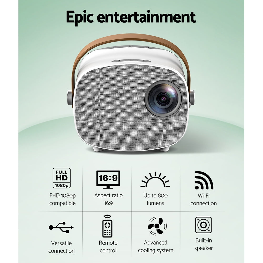 Mini Video Projector Wifi USB HDMI Portable HD 1080P Home Projector