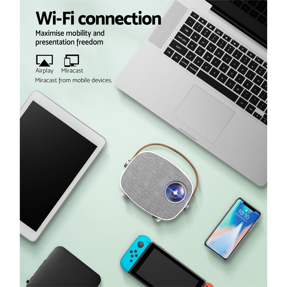 Mini Video Projector Wifi USB HDMI Portable HD 1080P Home Projector