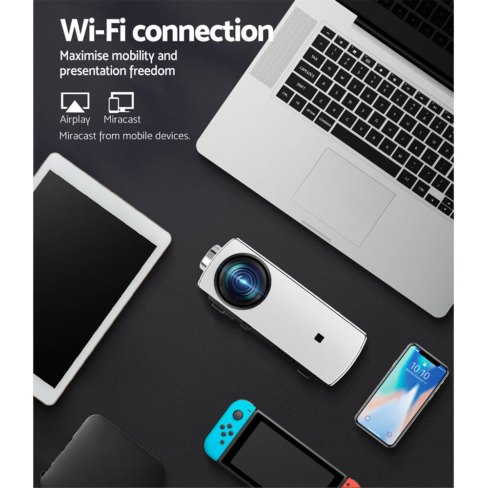 Mini Video Projector Wifi USB HDMI Portable HD 1080P Home Movie